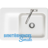 SYSTEMCERAM fl�chenb�ndige Sp�le Juna 75 F, 726 x 486 mm Tt. links, Gr�nland