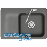 SYSTEMCERAM fl�chenb�ndige Sp�le Juna 75 F, 726 x 486 mm Tt. links, Lava