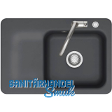 SYSTEMCERAM fl�chenb�ndige Sp�le Juna 75 F Excenter Tt. links, Schiefer