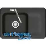 SYSTEMCERAM fl�chenb�ndige Sp�le Juna 75 F, 726 x 486 mm Tt. rechts, Nigra