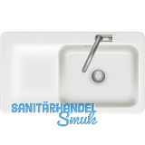 SYSTEMCERAM fl�chenb�ndige Sp�le Juna 90 F, 876 x 486 mm Tt. links, Gr�nland