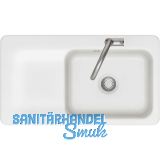 SYSTEMCERAM fl�chenb�ndige Sp�le Juna 90 F, 876 x 486 mm Tt. links, Polar