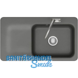 SYSTEMCERAM fl�chenb�ndige Sp�le Juna 90 F, 876 x 486 mm Tt. links, Lava