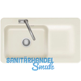 SYSTEMCERAM fl�chenb�ndige Sp�le Juna 90 F, 876 x 486 mm Tt. rechts, Magnolie