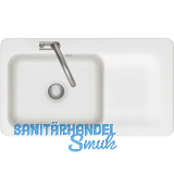 SYSTEMCERAM fl�chenb�ndige Sp�le Juna 90 F, 876 x 486 mm Tt. rechts, Polar