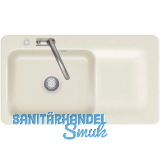 SYSTEMCERAM fl�chenb�ndige Sp�le Juna 90 F Excenter Tt. rechts, Magnolie