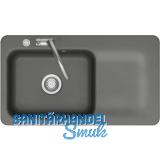 SYSTEMCERAM fl�chenb�ndige Sp�le Juna 90 F Excenter Tt. rechts, Lava