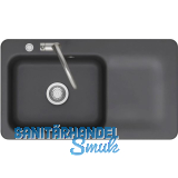 SYSTEMCERAM fl�chenb�ndige Sp�le Juna 90 F Excenter Tt. rechts, Schiefer