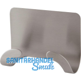 Doppelhaken selbstklebend Edelstahl