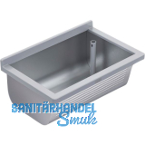 KWC Wand-Ausgussbecken BS312N Ablauf rechts, Edelstahl