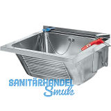 KWC Wand-Ausgussbecken LTJ450 Ablauf mittig, Edelstahl