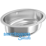 KWC 2D-Waschtisch Rondo 450-O, Edelstahl, 510 x 390