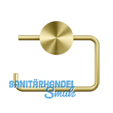 GEESA WC-Papierhalter Opal ohne Abdeckung, Metallfinish Gold geb�rstet