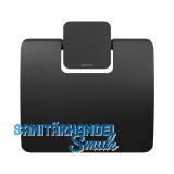 GEESA WC-Papierhalter Topaz mit Abdeckung Schwarz matt