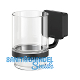 GEESA Glashalter Topaz Schwarz matt