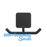 GEESA Handtuchhaken doppelt Topaz Schwarz matt