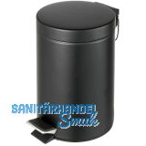 GEESA Treteimer Hotel 3 Liter Schwarz matt