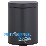 GEESA Treteimer Hotel 5 Liter Schwarz matt