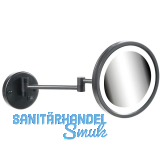 GEESA Kosmetikspiegel Mirror LED Schwarz matt