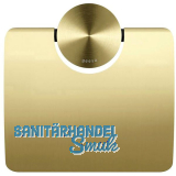 GEESA WC-Papierhalter Opal mit Abdeckung, Metallfinish Gold geb�rstet