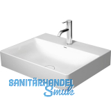 DURAVIT Aufsatzwaschtisch DuraSquare 60 mit Hahnlochbank, Wei�
