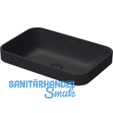 DURAVIT Aufsatzwaschtisch Happy D.2 Plus 60 ohne Hahnlochbank, Anthrazit matt