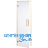 HARVIA Saunat�r 650 mm Klarglas 8 mm ESG Holzrahmen Fichte