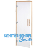 HARVIA Saunat�r 740 mm Klarglas 8 mm ESG Holzrahmen Fichte