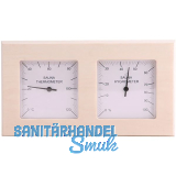 HARVIA Thermo-Hygrometer Quadrat geteilt Holz Espe