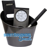 HARVIA Zubeh�rset 3-teilig Edelstahl Schwarz