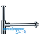 HAAS 5/4" x 32 mm Design-Flaschensiphon, Messing Chrom