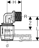Geberit PushFit bergangswinkel 90 Grad
