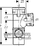 Geberit Silent-PP Eckabzw. 110/110/75 li